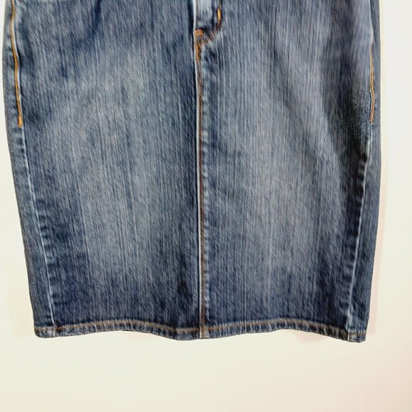 Levi's Signature Denim Skirt Misses Size 4 Zip, Western, Coastal Cowgirl Country - Picture 6 of 16
